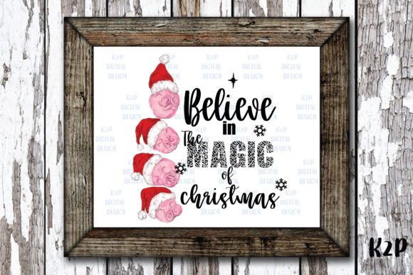 Believe in the Magic Christmas Clipart Illustrations