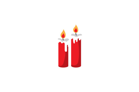 Christmas Candle Assets Vector for Illustrations