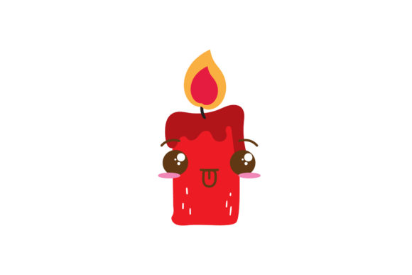 Christmas Candle Vector Cute Illustrations