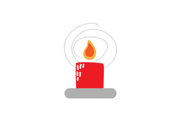 Christmas Cute Candle Light Vector Asset