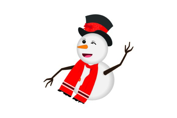 Christmas Cute Snowman 044 Illustrations for Crafting