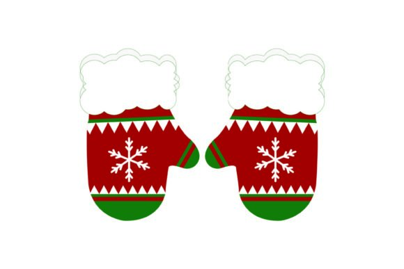 Christmas Gloves 064: A Festive Illustration for Seasonal Design