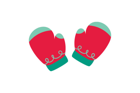 Christmas Gloves Vector Cute Illustrations