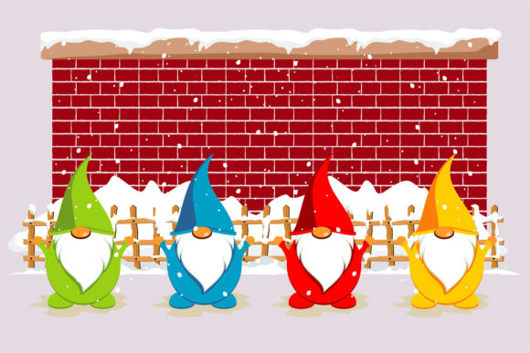 Christmas Gnome in Snow Season