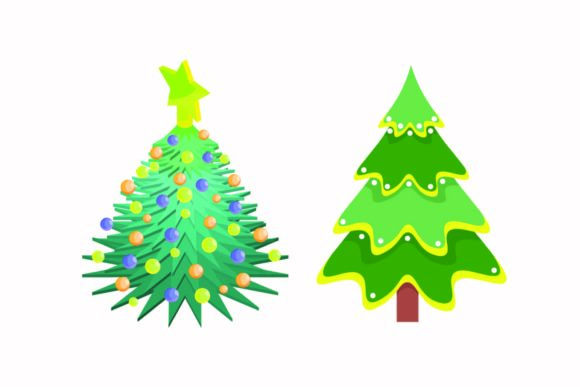 Christmas Light Tree Illustration Vector for Branding and Packaging