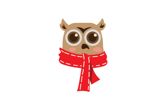 Christmas Owl Cute Vector Illustrations for Branding