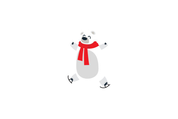 Christmas Polar Bear Character Vectors for Festive Illustrations