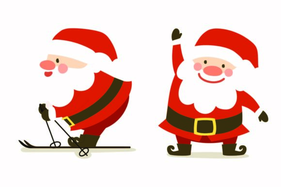 Christmas Santa Claus Cartoon Vectors for Illustrations