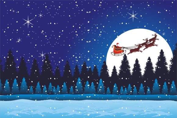 Christmas Snow Season with Santa Claus