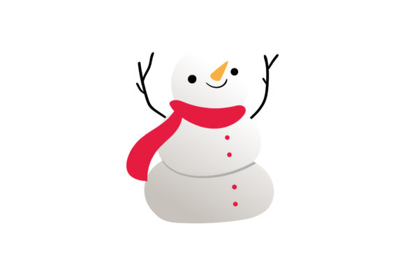 Christmas Snowman Vector Character