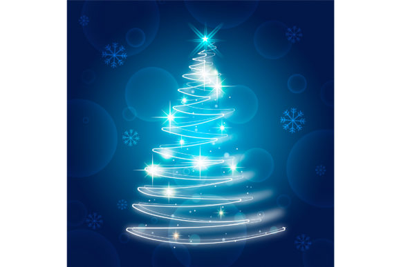 Flat Light Christmas Tree Illustrations