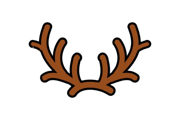 Horn Christmas Icon Illustrations