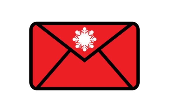 Letter Red Christmas Icon: A Festive Graphic Design Asset