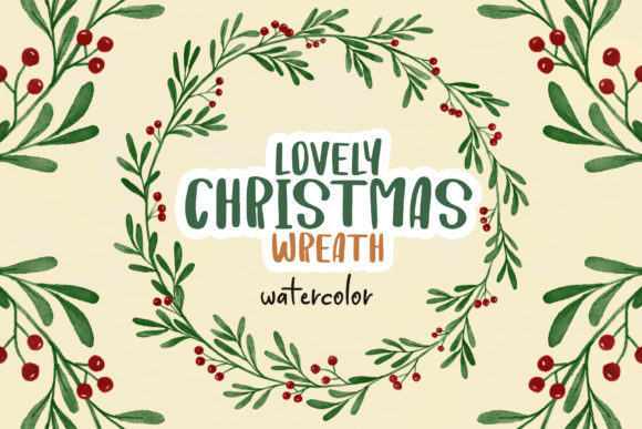 Lovely Watercolor Christmas Wreath Design Review
